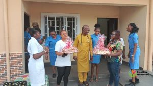 Staff of Oma Nma Foundation and Nurses of Overcomers Hospital Umuahia Abia State Celebrating Dr Gad Uzoaga on his birthday
